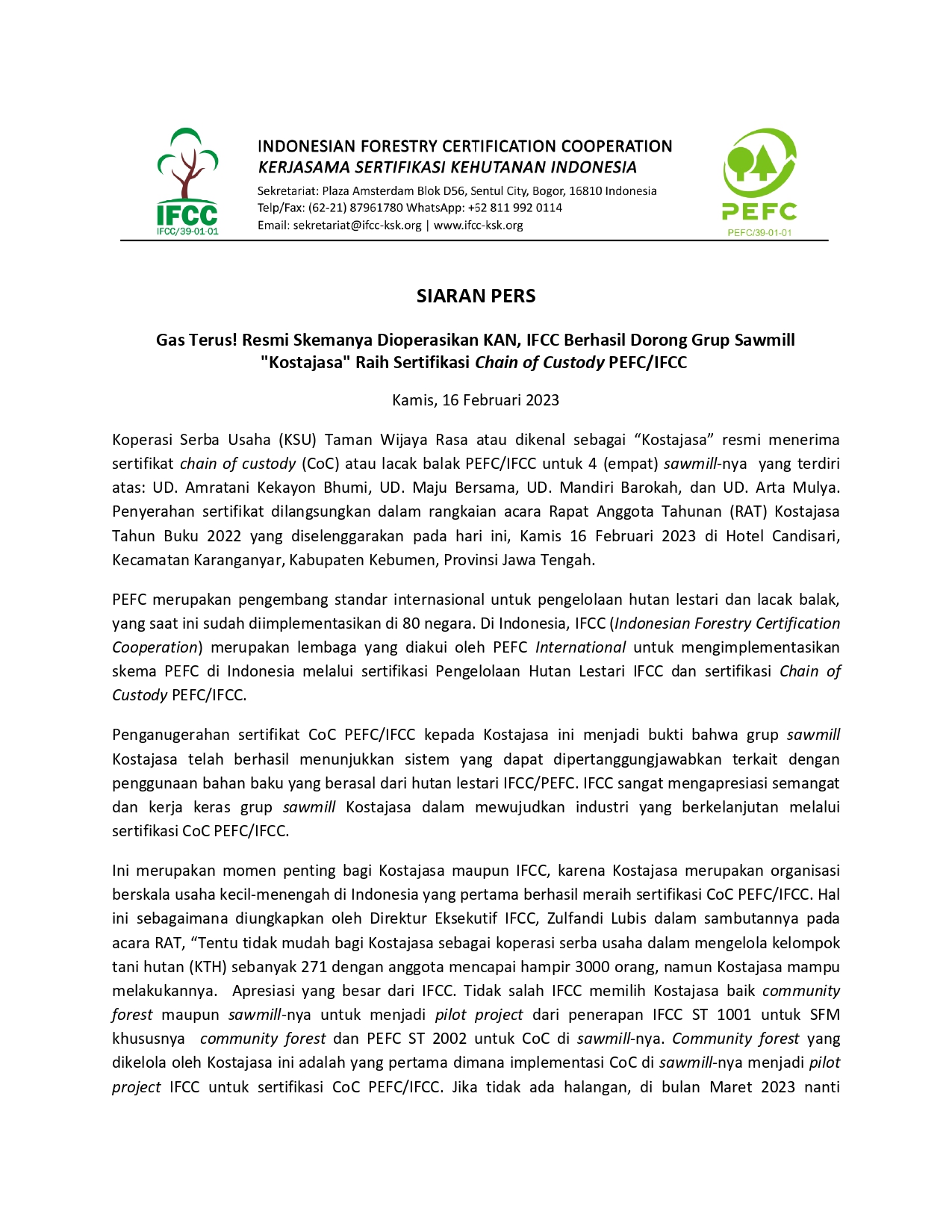 230216 - Media Release_Kostajasa Sawmill Raih CoC PEFC IFCC_revRW_page-0001.jpg